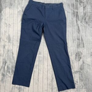 Express Mens Slim Fit Dress Pants 29x30 Navy Blue Stretch Flat Front Trousers